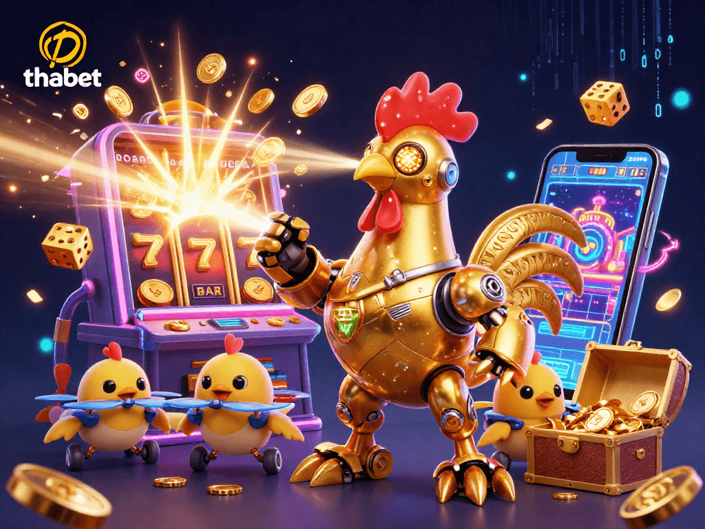 Experience the thrill of gaming at thabet with golden rooster robot and casino fun!