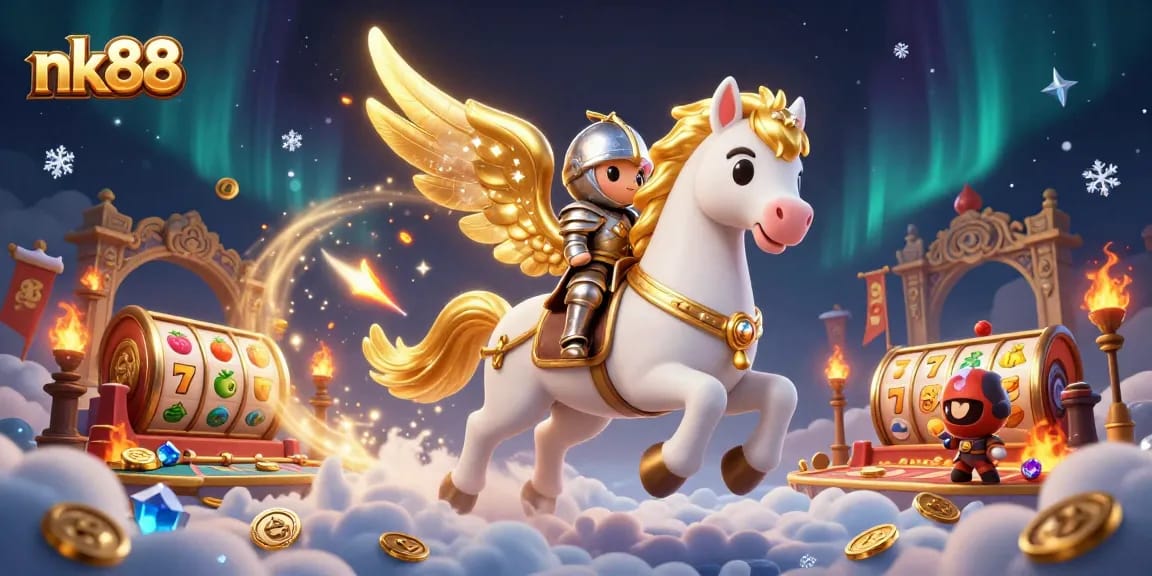 Win big with nk88's exciting slots and dynamic games in this vibrant casino illustration.