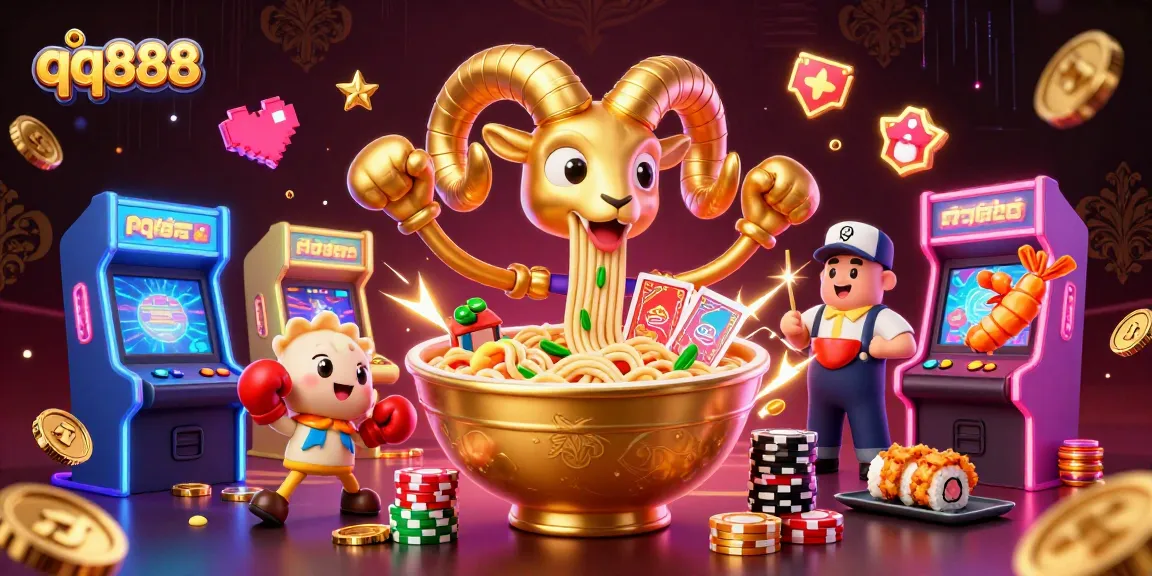 Engage with qq888's vibrant casino experience featuring animated characters and dynamic game elements.