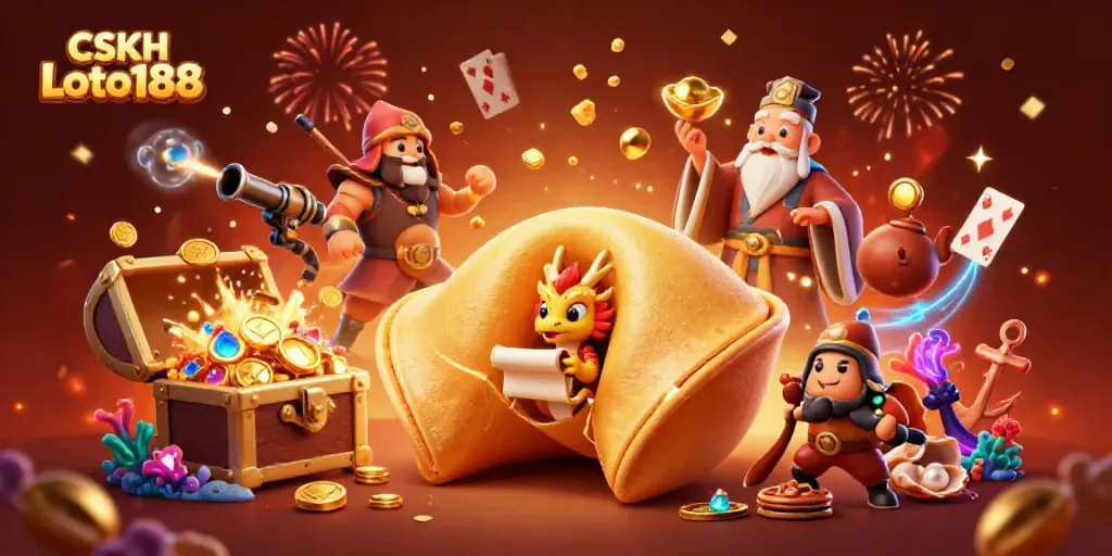 Experience CSKH Loto188's thrilling casino world with dynamic characters and gold treasures.