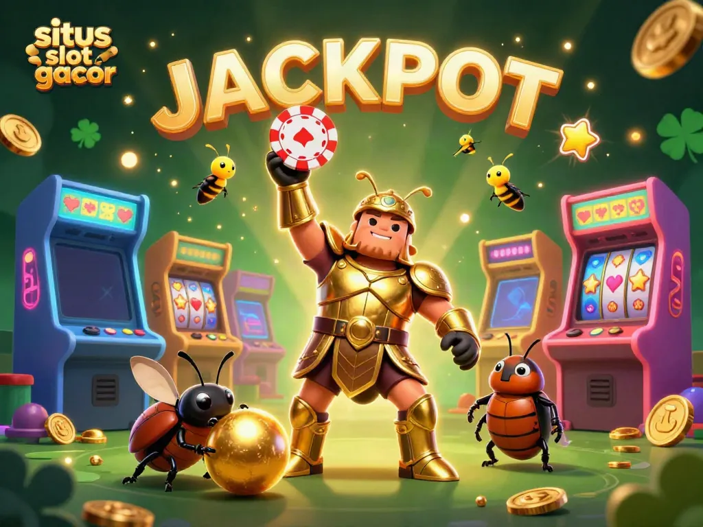 Experience winning excitement with situs slot gacor in this vibrant and dynamic casino illustration.