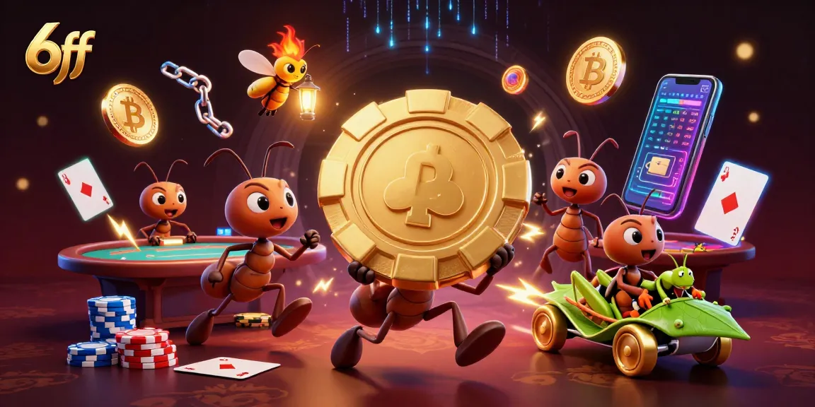 Experience the thrill of winning big at the 6ff casino with our unique heist scene featuring playful characters and gaming elements.